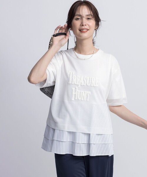 組曲(クミキョク)の「Hunter Tee ニット(ニット/セーター・レディース・ローズ系/ホワイト系/ブラック系・F)」の8枚目の写真