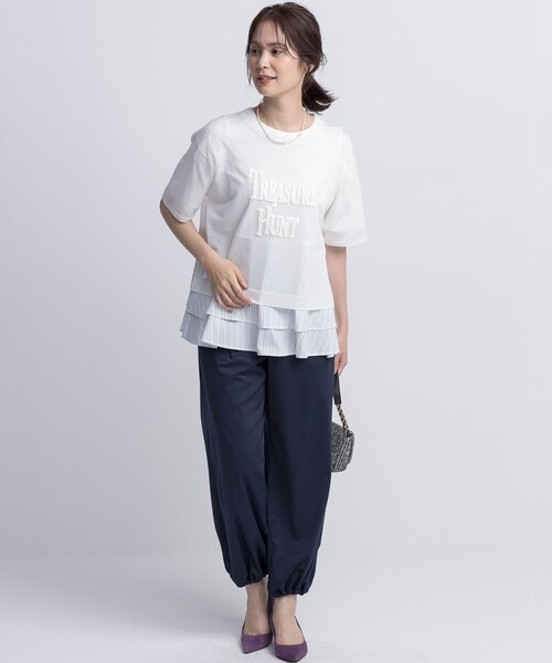 組曲(クミキョク)の「Hunter Tee ニット(ニット/セーター・レディース・ローズ系/ホワイト系/ブラック系・F)」の10枚目の写真