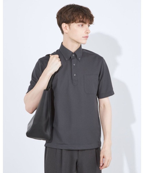 SUIT SELECT(スーツセレクト)の「【WEB限定】【RBC/半袖】ボタンダウンビズポロシャツ プルオーバータイプ/4S(ポロシャツ・メンズ・グレー/ブラック系/ネイビー・SMALL/MEDIUM/LARGE/X-LARGE)」の17枚目の写真