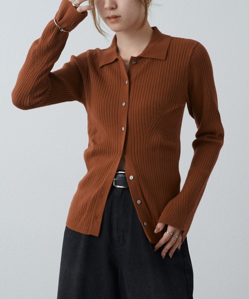 セール】衿付きリブニット（ニット/セーター）｜Lui's（ルイス）の