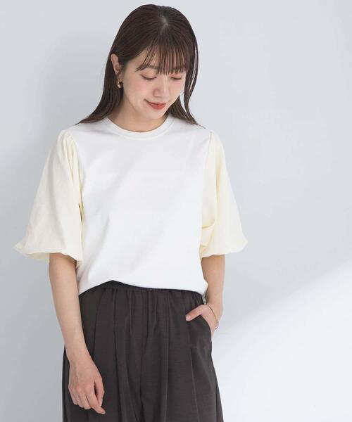 セール】『WEB/一部店舗限定』異素材バルーンスリーブプルオーバー（T