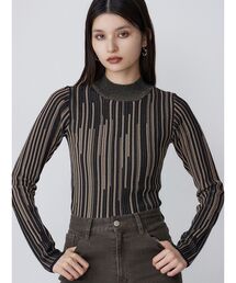 MURUA | グラデーションリブカラーニット(ニット/セーター)