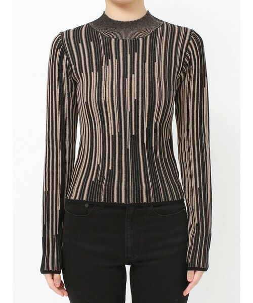 MURUA（ムルーア）の「グラデーションリブカラーニット（ニット/セーター・レディース・ホワイト/ブラック/ブラウン/ベージュ・FREE）」の20枚目の写真