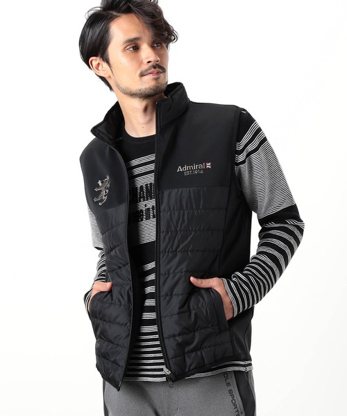 NICOLE CLUB FOR MEN(ニコルクラブフォーメン)の「【NICOLE SPORTS】Admiral別注パテッドベスト(その他アウター・メンズ・ホワイト×ブラック/ブラック×ブラック・MEDIUM/LARGE/X-LARGE)」の2枚目の写真