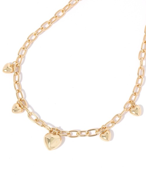 BAYFLOW(ベイフロー)の「ハートチャームネックレス(ネックレス・レディース・イエロー/ライトグレー・FREE)」の1枚目の写真