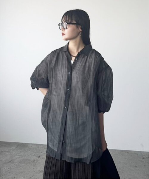 シアーバックシャーリングシャツ（シャツ/ブラウス）｜ikka
