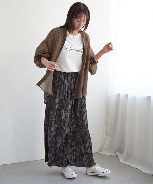 ikka（イッカ）の「シアーバックシャーリングシャツ（シャツ/ブラウス・レディース・チャコールグレー/モカ/ダークグリーン・L/M/S）」の19枚目の写真