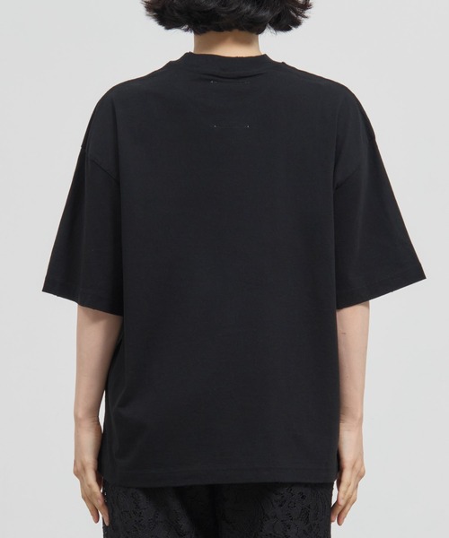 MIHARAYASUHIRO（ミハラヤスヒロ）の「【MIHARAYASUHIRO/ミハラヤスヒロ】EMBELLISHED DISTRESSED TEE/ラインストーン&スタッズキャットプリントTシャツ/猫（Tシャツ/カットソー・レディース・ホワイト/ブラック・36/38）」の6枚目の写真