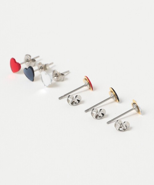 Ray BEAMS（レイビームス）の「カラー ハート ピアス セット（ピアス（両耳用）・レディース・その他1/その他・ONE SIZE）」の3枚目の写真