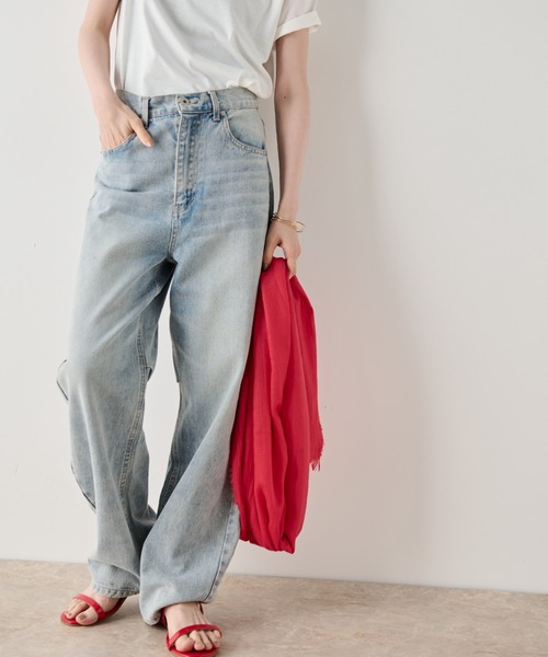 Shelly island（シェリーアイランド）の「シアー大判ストール（ストール/ショール・レディース・ホワイト/ブラウン/レッド・FREE）」の10枚目の写真