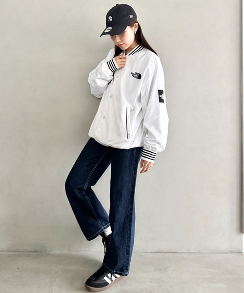 THE NORTH FACE（ザノースフェイス）の「国内未発売 THE NORTH FACE(ザ・ノースフェイス)/ロゴ刺繍 ワッペン スタジャン ジャケット/SPORTY BOMBER JACKET（ブルゾン・レディース・ネイビー/ブラウン/オフホワイト・S/M/L/XL/XXL）」の21枚目の写真