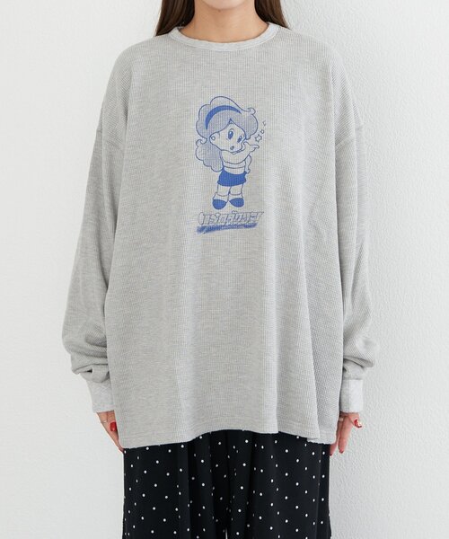 RePRODUCTION LABEL(リプロダクションレーベル)の「【RePRODUCTION LABEL / リプロダクションレーベル】フェードクルーネックサーマルロンT(Tシャツ/カットソー・レディース・ネイビー/ピンク/グレー/チャコールグレー・FREE)」の21枚目の写真