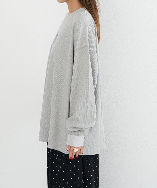 RePRODUCTION LABEL(リプロダクションレーベル)の「【RePRODUCTION LABEL / リプロダクションレーベル】フェードクルーネックサーマルロンT(Tシャツ/カットソー・レディース・ネイビー/ピンク/グレー/チャコールグレー・FREE)」の22枚目の写真
