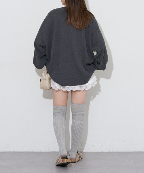 RePRODUCTION LABEL(リプロダクションレーベル)の「【RePRODUCTION LABEL / リプロダクションレーベル】フェードクルーネックサーマルロンT(Tシャツ/カットソー・レディース・ネイビー/ピンク/グレー/チャコールグレー・FREE)」の5枚目の写真