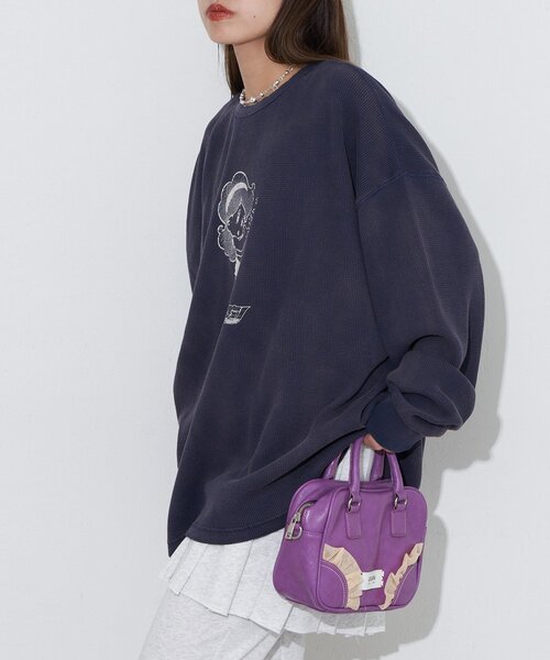 RePRODUCTION LABEL(リプロダクションレーベル)の「【RePRODUCTION LABEL / リプロダクションレーベル】フェードクルーネックサーマルロンT(Tシャツ/カットソー・レディース・ネイビー/ピンク/グレー/チャコールグレー・FREE)」の8枚目の写真