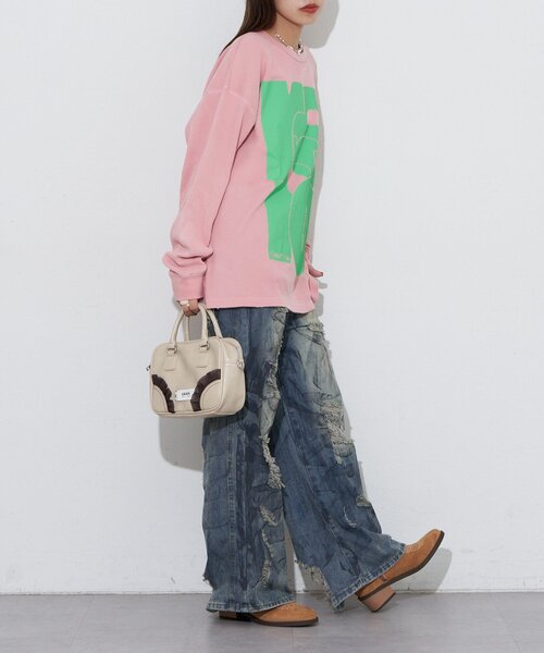 RePRODUCTION LABEL(リプロダクションレーベル)の「【RePRODUCTION LABEL / リプロダクションレーベル】フェードクルーネックサーマルロンT(Tシャツ/カットソー・レディース・ネイビー/ピンク/グレー/チャコールグレー・FREE)」の19枚目の写真