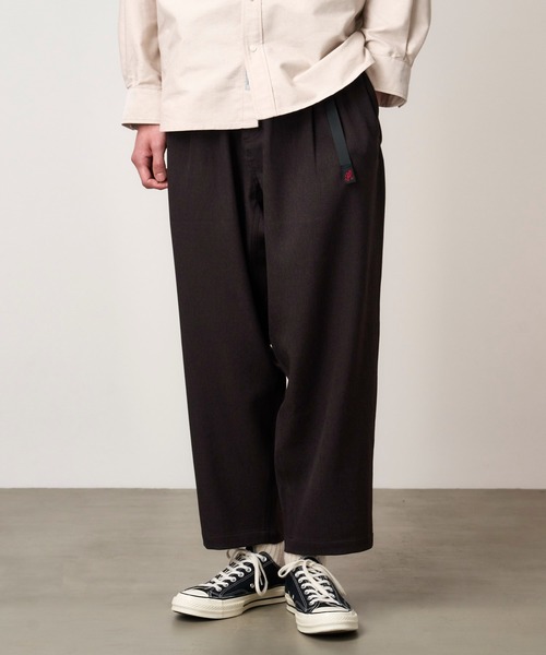 Gramicci（グラミチ）の「WOOL LIKE WIDE TAPERED PANT｜ウールライクテーパードパンツ（その他パンツ・メンズ・ブラック/グレー/ブラウン/チャコール・M/XXL/S/L/XL）」の4枚目の写真