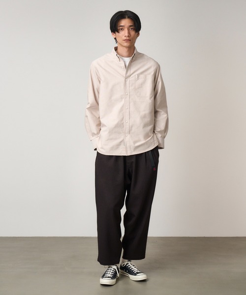 Gramicci（グラミチ）の「WOOL LIKE WIDE TAPERED PANT｜ウールライクテーパードパンツ（その他パンツ・メンズ・ブラック/グレー/ブラウン/チャコール・M/XXL/S/L/XL）」の5枚目の写真