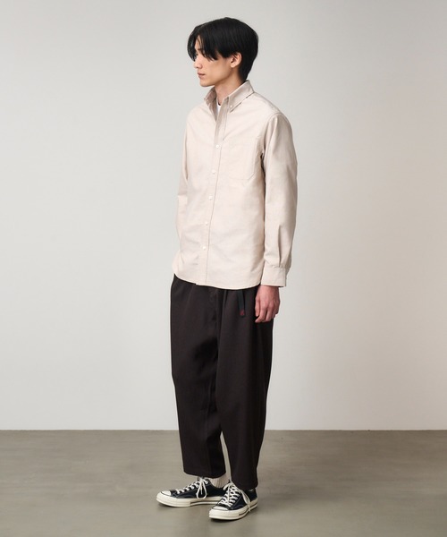 Gramicci（グラミチ）の「WOOL LIKE WIDE TAPERED PANT｜ウールライクテーパードパンツ（その他パンツ・メンズ・ブラック/グレー/ブラウン/チャコール・M/XXL/S/L/XL）」の6枚目の写真