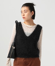 BAYFLOW | [前後2WAY]ショートファーベスト(ベスト)