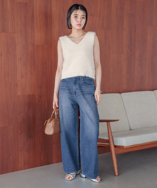 BAYFLOW（ベイフロー）の「[前後2WAY]ショートファーベスト（ベスト・レディース・ブラック/アイボリー/ボルドー/ライトグレー・FREE）」の18枚目の写真