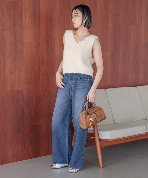 BAYFLOW（ベイフロー）の「[前後2WAY]ショートファーベスト（ベスト・レディース・ブラック/アイボリー/ボルドー/ライトグレー・FREE）」の19枚目の写真