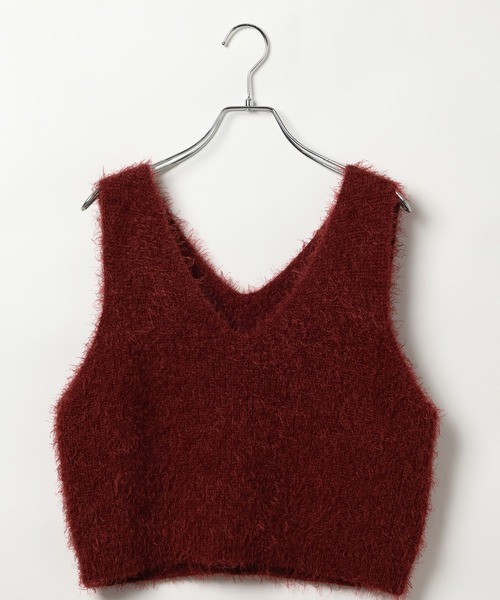 BAYFLOW（ベイフロー）の「[前後2WAY]ショートファーベスト（ベスト・レディース・ブラック/アイボリー/ボルドー/ライトグレー・FREE）」の9枚目の写真