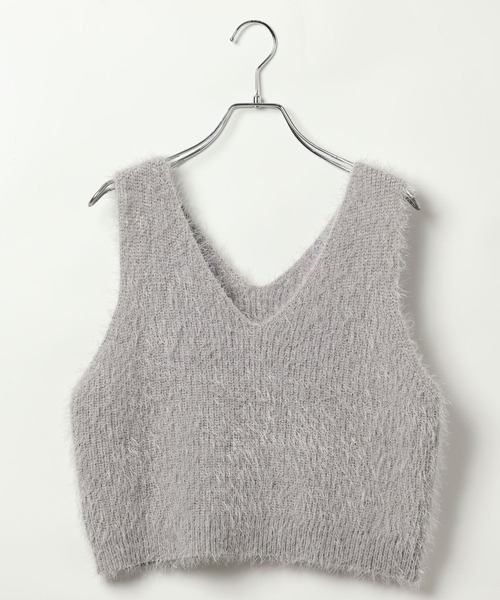 BAYFLOW（ベイフロー）の「[前後2WAY]ショートファーベスト（ベスト・レディース・ブラック/アイボリー/ボルドー/ライトグレー・FREE）」の7枚目の写真