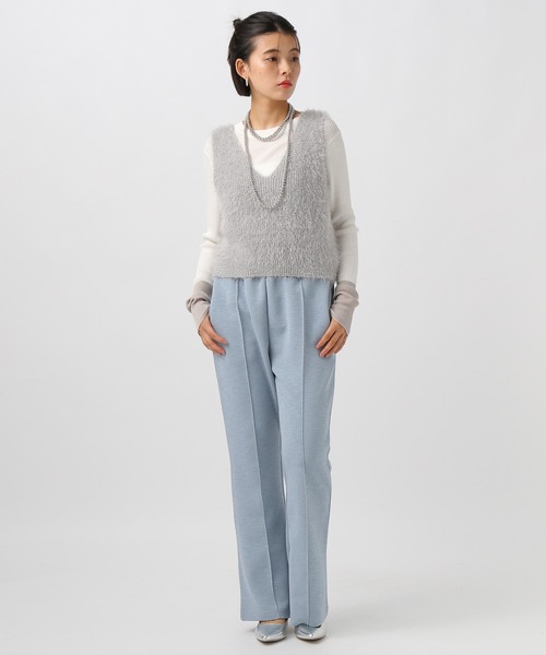 BAYFLOW（ベイフロー）の「[前後2WAY]ショートファーベスト（ベスト・レディース・ブラック/アイボリー/ボルドー/ライトグレー・FREE）」の5枚目の写真