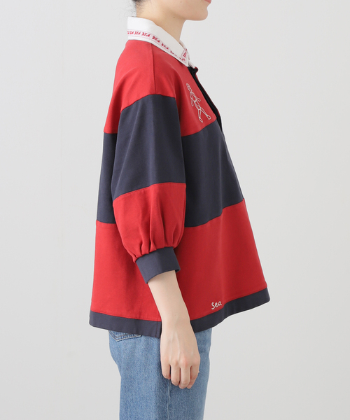 U by SPICK&SPAN(ユーバイスピックアンドスパン)の「SEA NEW YORK /シー ニューヨーク CAROLYN WORKWEAR RUGBY(Tシャツ/カットソー・レディース・レッド・SMALL)」の14枚目の写真