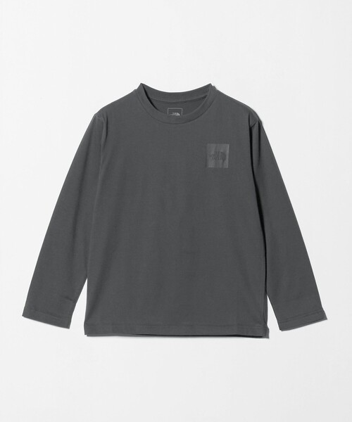 THE NORTH FACE（ザノースフェイス）の「＜THE NORTH FACE＞ロングスリーブ スモールスクエア ロゴティー / キッズ  130cm-160cm（Tシャツ/カットソー・キッズ・モカ/ダークグレー・160cm/130cm/150cm/140cm）」の2枚目の写真