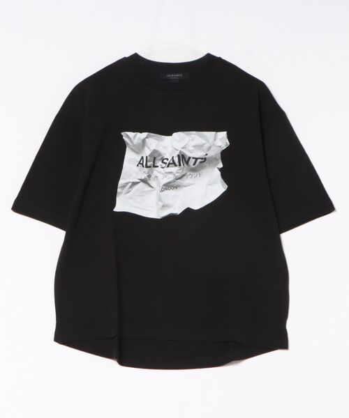 ALLSAINTS(オールセインツ)の「AMELIE SCRUNCH GRAPHIC T-SHIRT | AMELIE スクランチ グラフィック Tシャツ(Tシャツ/カットソー・レディース・ブラック・XS/S/M/L)」の6枚目の写真