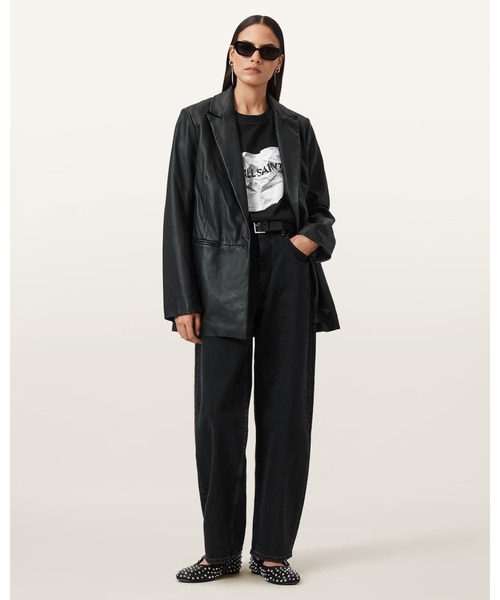 ALLSAINTS(オールセインツ)の「AMELIE SCRUNCH GRAPHIC T-SHIRT | AMELIE スクランチ グラフィック Tシャツ(Tシャツ/カットソー・レディース・ブラック・XS/S/M/L)」の3枚目の写真