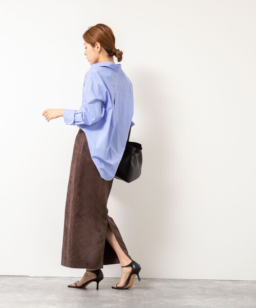 NOLLEY’S Sophi（ノーリーズソフィ）の「《セットアップ対応》フェイクスエードハイウエストタイトスカート（スカート・レディース・キャメル/ダークブラウン・38/36）」の21枚目の写真