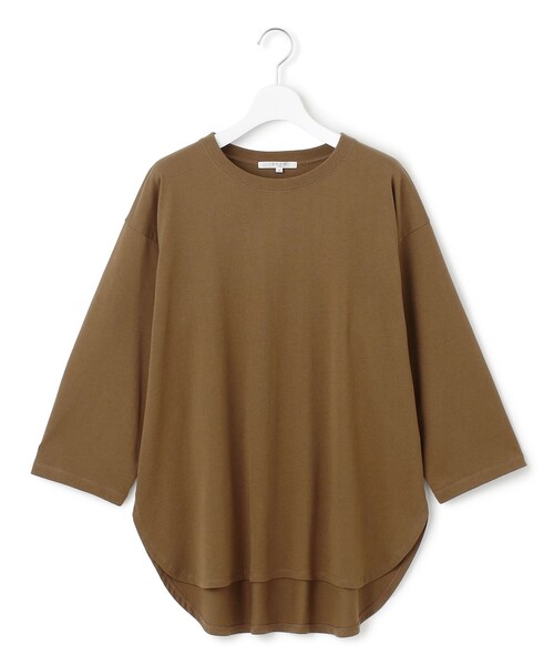 23区(ニジュウサンク)の「【SLOW/一部店舗限定】MVSコットン チュニック シンプルTEE(Tシャツ/カットソー・レディース・ダルブルー系/グレー系/カーキ系/ベージュ系・38)」の11枚目の写真