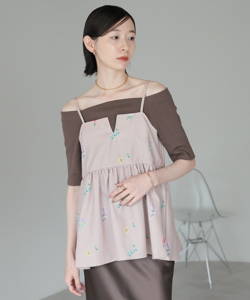 aimeineベージュ キャミソール 00サイズ スタイルFITキャミ ベージュ M(ベージュ:M): コスメ