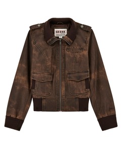 GUESS Originals Pu Leather Aviator Bomber