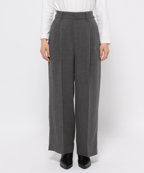 LOWRYS FARM（ローリーズファーム）の「ＴＲワイドパンツ  571460（スラックス・レディース・ブラック/チャコールグレー/アイボリー/ブラウン・LARGE/MEDIUM/SMALL）」の5枚目の写真