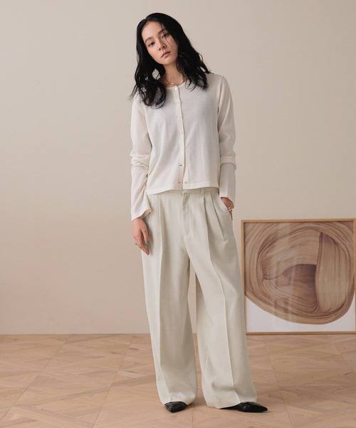 LOWRYS FARM（ローリーズファーム）の「ＴＲワイドパンツ  571460（スラックス・レディース・ブラック/チャコールグレー/アイボリー/ブラウン・LARGE/MEDIUM/SMALL）」の19枚目の写真