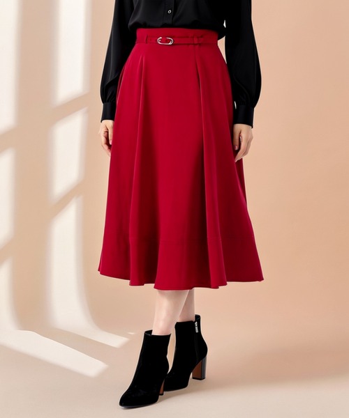 MISCH MASCH(ミッシュマッシュ)の「2025秋冬新作 ベルト付きフレアスカート(スカート・レディース・ブラック/グレー/ピンク/レッド・S/M)」の4枚目の写真