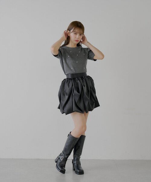 TALK TO ME チューリップスカート ブラック TALK TO ME チューリップスカート ブラック