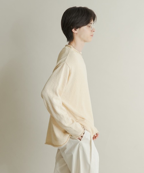 SENSE OF PLACE by URBAN RESEARCH（センスオブプレイスバイアーバンリサーチ）の「コットンタッチロールネックニット（ニット/セーター・メンズ・オフホワイト/ダークグレー/ベージュ/パープル・MEDIUM/LARGE）」の4枚目の写真