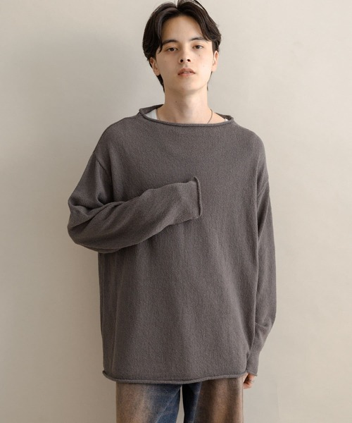 SENSE OF PLACE by URBAN RESEARCH（センスオブプレイスバイアーバンリサーチ）の「コットンタッチロールネックニット（ニット/セーター・メンズ・オフホワイト/ダークグレー/ベージュ/パープル・MEDIUM/LARGE）」の3枚目の写真