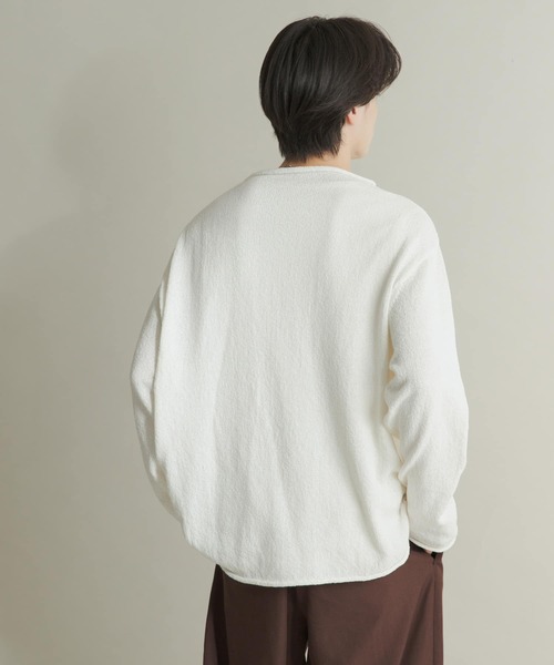 SENSE OF PLACE by URBAN RESEARCH（センスオブプレイスバイアーバンリサーチ）の「コットンタッチロールネックニット（ニット/セーター・メンズ・オフホワイト/ダークグレー/ベージュ/パープル・MEDIUM/LARGE）」の8枚目の写真