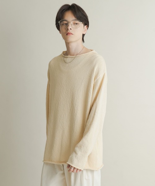 SENSE OF PLACE by URBAN RESEARCH（センスオブプレイスバイアーバンリサーチ）の「コットンタッチロールネックニット（ニット/セーター・メンズ・オフホワイト/ダークグレー/ベージュ/パープル・MEDIUM/LARGE）」の14枚目の写真