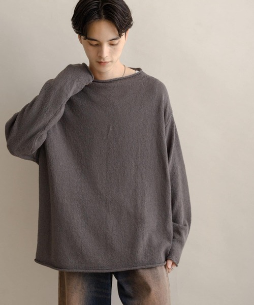 SENSE OF PLACE by URBAN RESEARCH（センスオブプレイスバイアーバンリサーチ）の「コットンタッチロールネックニット（ニット/セーター・メンズ・オフホワイト/ダークグレー/ベージュ/パープル・MEDIUM/LARGE）」の15枚目の写真