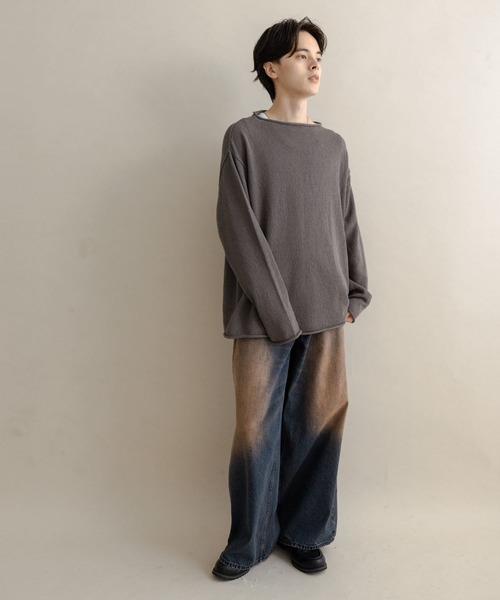 SENSE OF PLACE by URBAN RESEARCH（センスオブプレイスバイアーバンリサーチ）の「コットンタッチロールネックニット（ニット/セーター・メンズ・オフホワイト/ダークグレー/ベージュ/パープル・MEDIUM/LARGE）」の17枚目の写真