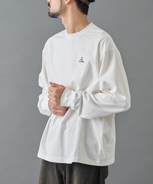 COLONY 2139(コロニートゥーワンスリーナイン)の「ピーチスキン刺繍ロングスリーブT(Tシャツ/カットソー・メンズ・ブラック/ホワイト・LARGE/MEDIUM)」の3枚目の写真