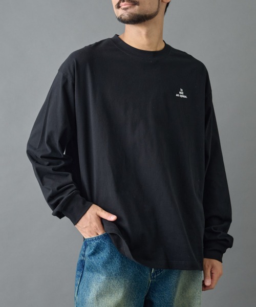 COLONY 2139(コロニートゥーワンスリーナイン)の「ピーチスキン刺繍ロングスリーブT(Tシャツ/カットソー・メンズ・ブラック/ホワイト・LARGE/MEDIUM)」の6枚目の写真