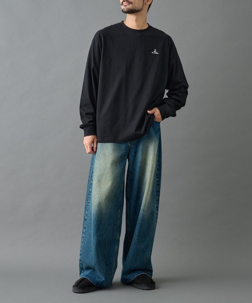 COLONY 2139(コロニートゥーワンスリーナイン)の「ピーチスキン刺繍ロングスリーブT(Tシャツ/カットソー・メンズ・ブラック/ホワイト・LARGE/MEDIUM)」の14枚目の写真